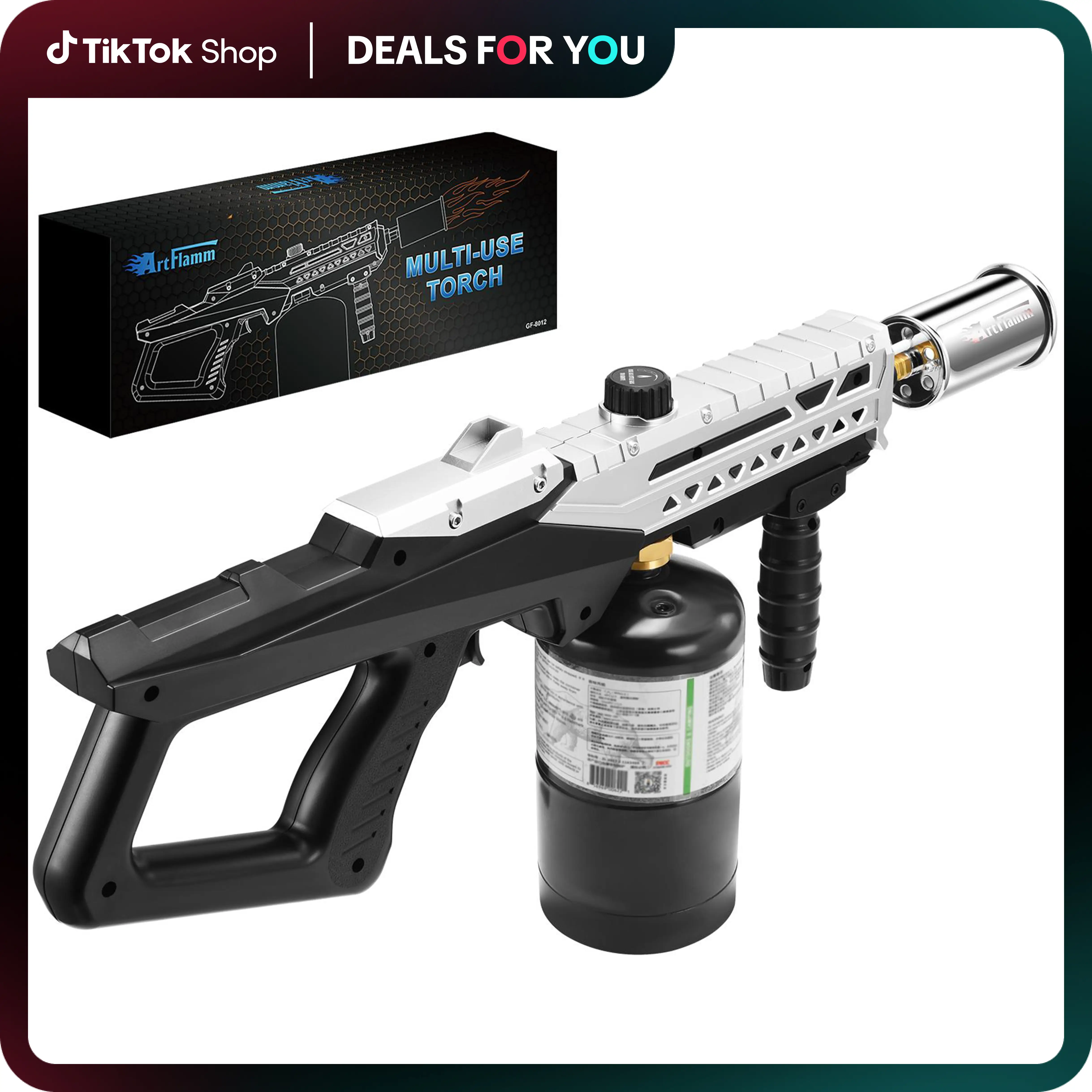 ARTFLAMM Propane Grill Torch – Kitchen Cooking Torch – Adjustable Torch for BBQ, Campfire, Charcoal Grills Bakeware Nozzle Set Nozzles Tips