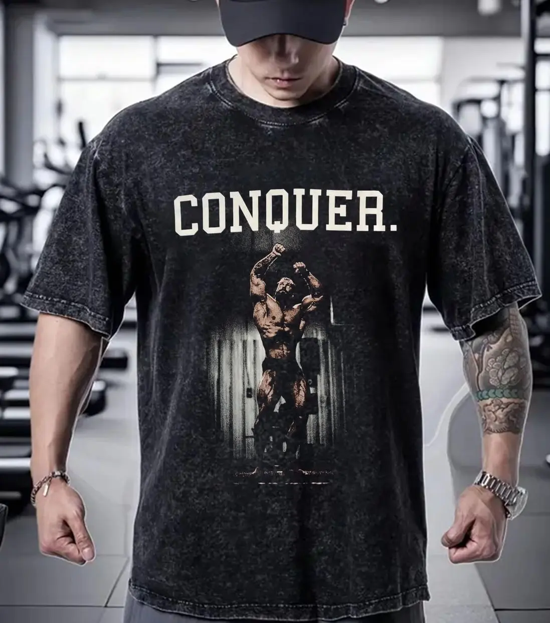 Mr.Olympia Cbum Gym Washed Tee, Gym Washed Heavyweight Cotton T-shirt, Workout Tee, Sport Gift, Gymnastic Merch Fan , Streetwear Washed Tee, Vintage Hiphop Washed Shirt, Retro Washed Tee, Limited Design For Sport V5B