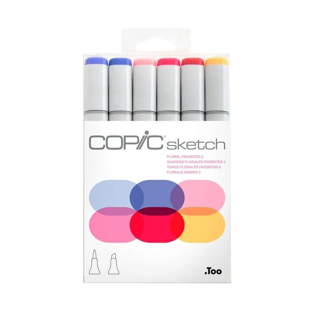 Copic - Sketch Marker Set - Floral Favorites 2, 6 pk