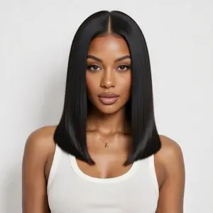 Idoli 3 Color Choice Short Bob Straight Wig 13×4 Human Hair Lace Front Wigs