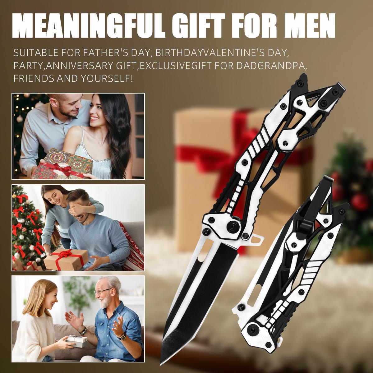 Mechanical Style Tactical Folding Pocket Knife, EDC Outdoor Tool for Camping Hiking