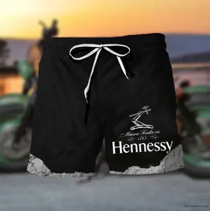 Hennessy Stone Black Swim Trunks, Hawaiian Shorts For Men Dad Friend, Trendy Gift, This Season