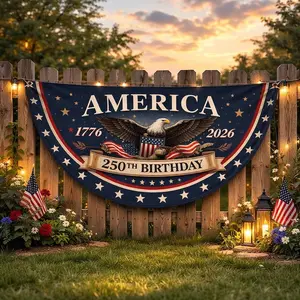 USA 250th Anniversary Fan Flag: Semiquincentennial 1776-2026 Patriotic Eagle Outdoor Banner, 250 Years Of Freedom, July 4th Independence Day