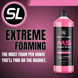Mega Suds Car Wash Soap (32oz) - Powerful Car Cleaning Solution Foaming Car Soap