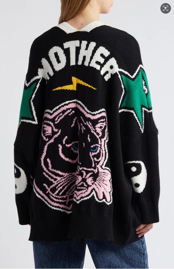 LALA Stylish and relaxed embroidered women's cardigan high-quality