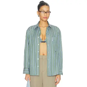 HOMMEgirls Classic Shirt in Green Porto Stripe