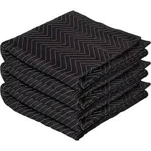 Moving Blanket 40x 72" Moving Pads for Furniture Protection Quilted Packing Shipping Blankets for Furniture Moving Supplies (3 Pack)