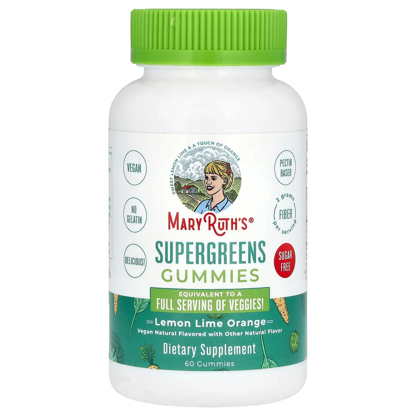 MaryRuth's Supergreens Gummies, Sugar Free, Lemon Lime Orange, 60 Gummies MaryRuth's Supergreens Gummies, Sugar Free, Lemon Lime Orange, 60 Gummies