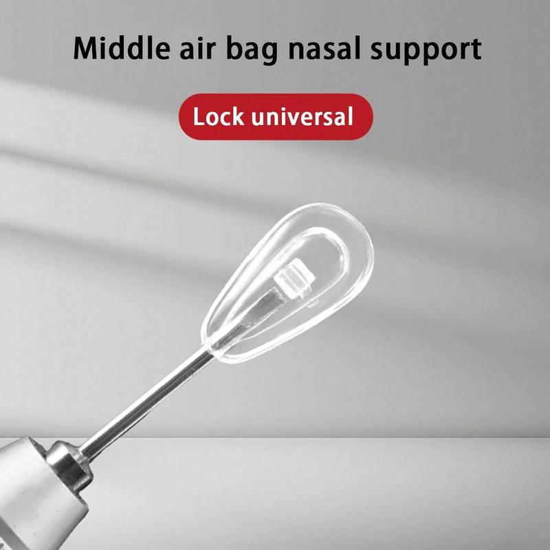 Eyeglasses Nose Pads, Upgraded Soft Silicone Air Chamber Eyeglass Nose Pads, 5 Pairs of Screw-in 15mm Glasses Nose Pad Set with Screws and Micro Screwdriver