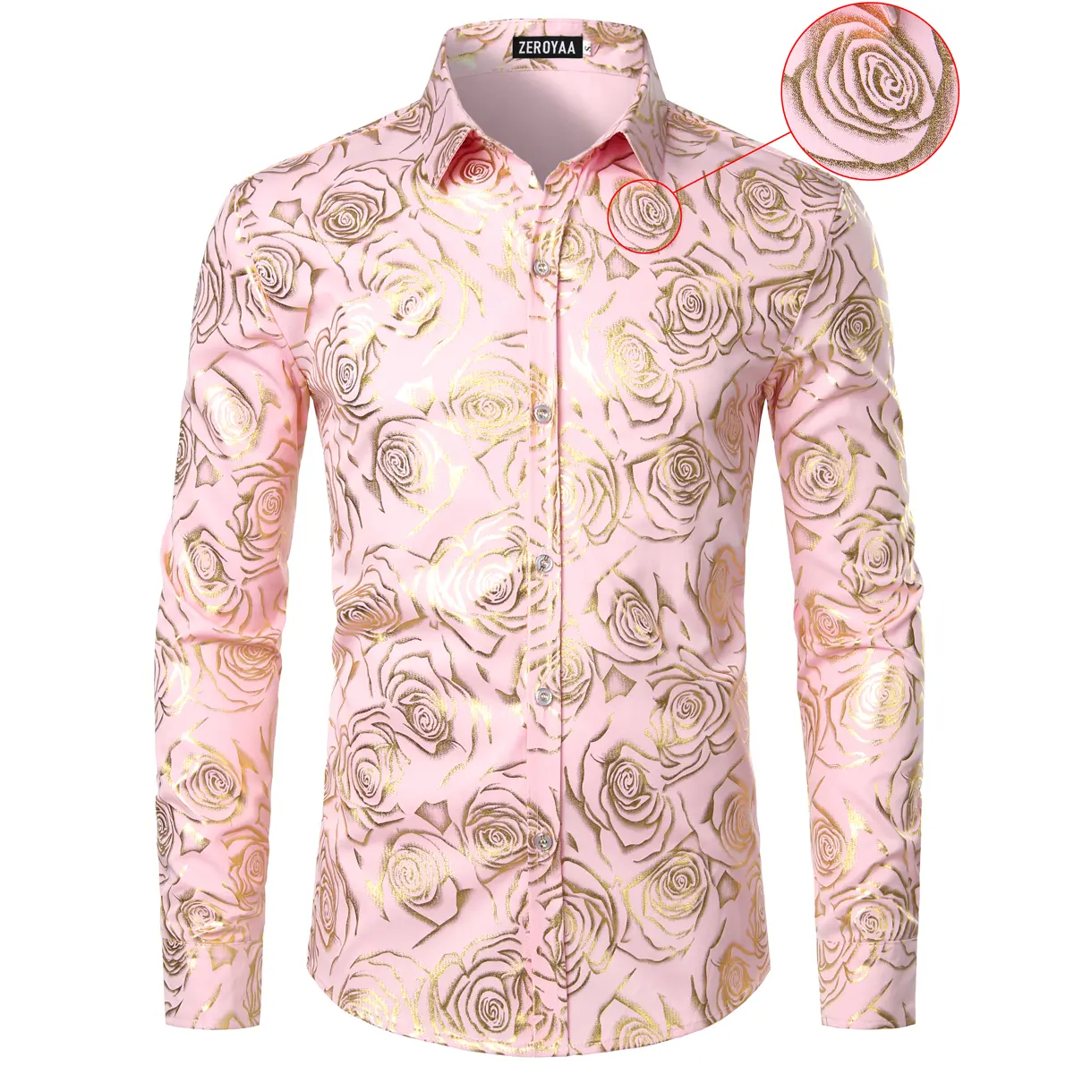 rose gold mens dress shirt Men's LS Fashion Shirt main image 0