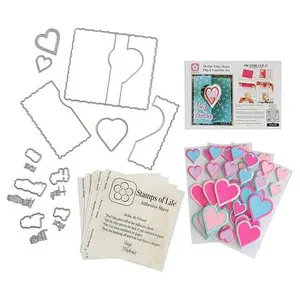 Crafts & Sewing Stamps of Life Heart-Design Flip-It Card Kit