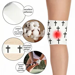 2 Pcs Christian Athletic Tape (2" x 23ft) | White Cotton Zinc Oxide Tape | Cross & Bible Verse Design | Religious Wristband for Tennis, Gym, Sports | Faith-Based Christian Gift for Men & Women