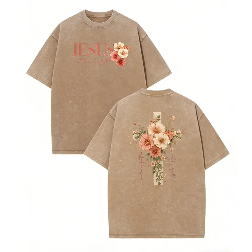 Washed T-shirt-Coffee