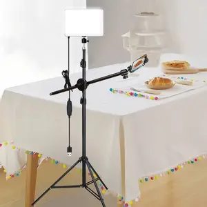 2-Pack Dimmable LED Video Light Kit with Adjustable Tripod Stand, Phone Holder, 2800-6500K Lighting for Photography, Video Recording & Game Streaming