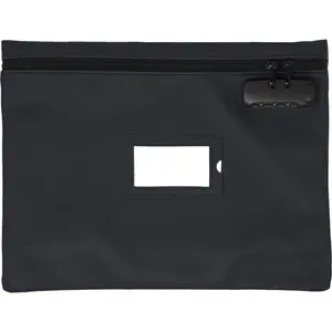 14x11 inch Black Locking Zipper Notary Bag for Notary Kit Stamp Embosser Ink Pad Valuables Documents Journal Carrying Case