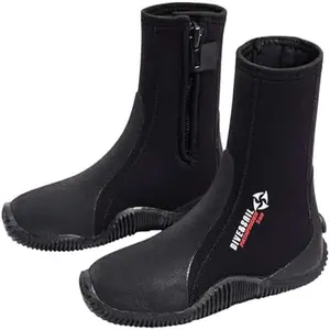 Neoprene Dive Boots Men Women, Surf Booties Scuba Diving Boots 5mm, Wetsuit Booties Scuba Shoes with Anti-Slip Rubber Sole for Sailing Snorkeling Boating