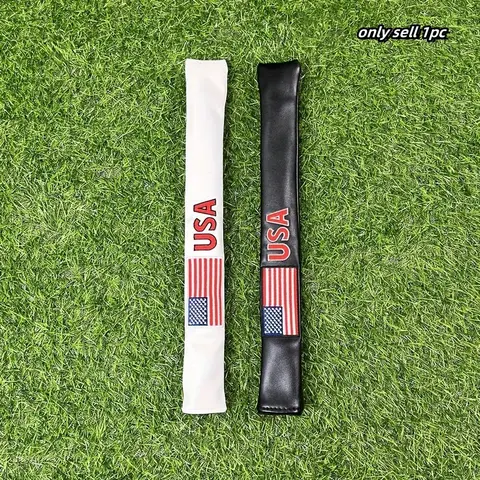 Golf Putting Rod Cover, American Flag Design Golf Putter Head Cover, Durable Golf Club Putter Head Cover, Golf Equipment, Golf Accessories, Golf Gear for Most Standard Rods, Golf Item