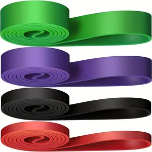 Set Of 4 Resistance Bands for Pull Ups, Workouts, And Physical Relax Pull Up Assistance And Exercise Bands for Legs, Muscle Training, And Body Shaping, 5-100 Lbs, 15-125 Lbs