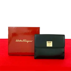 Pre-owned SALVATORE FERRAGAMO Others Small Leather Goods Gancini Leather Wallet