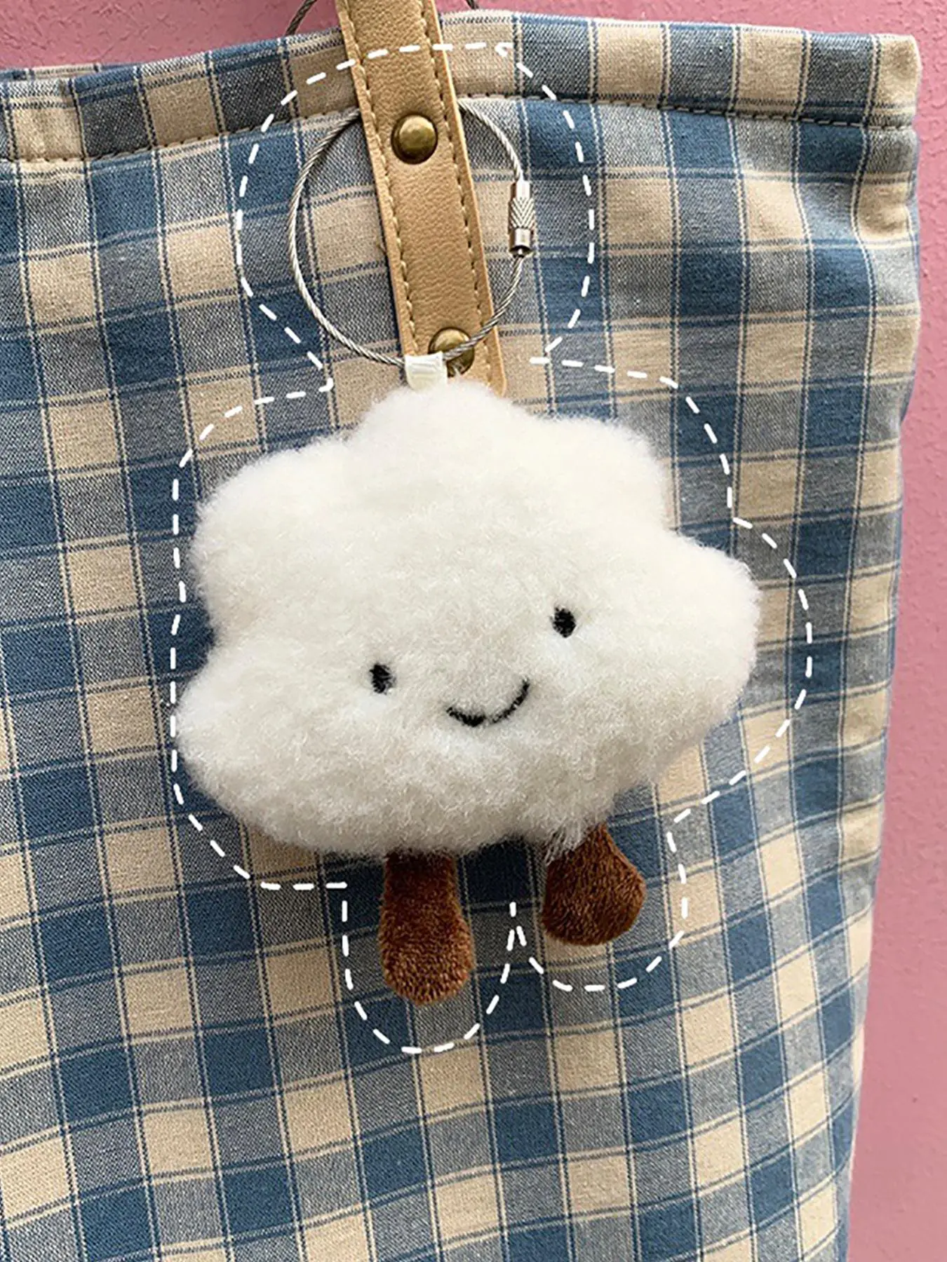 Cute Cloud Shaped Plush Bag Charm, Creative Bag Decoration, Bag Charm for Women & Girls, Bag Decoration for Daily Use, Gifts for Her, Charms for Bags, Kawaii Charms, Girly Purse Accessories, Tote Bag Accessories
