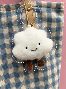 Cute Cloud Shaped Plush Bag Charm, Creative Bag Decoration, Bag Charm for Women & Girls, Bag Decoration for Daily Use, Gifts for Her, Charms for Bags