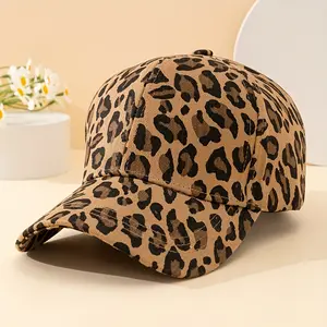 Hat Unisex Fashion Simple Leopard Print Baseball Cap Classic Very Fashionable Outdoor Street Sunshade Duckbill Cap