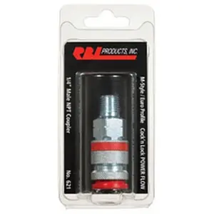 212 MAIN 621 0.25 in. Male NPT Pneumatic Coupler - Airflow, Efficiency, Unrestricted Flow Fittings for Cycling & Outdoor Recreation Equipment