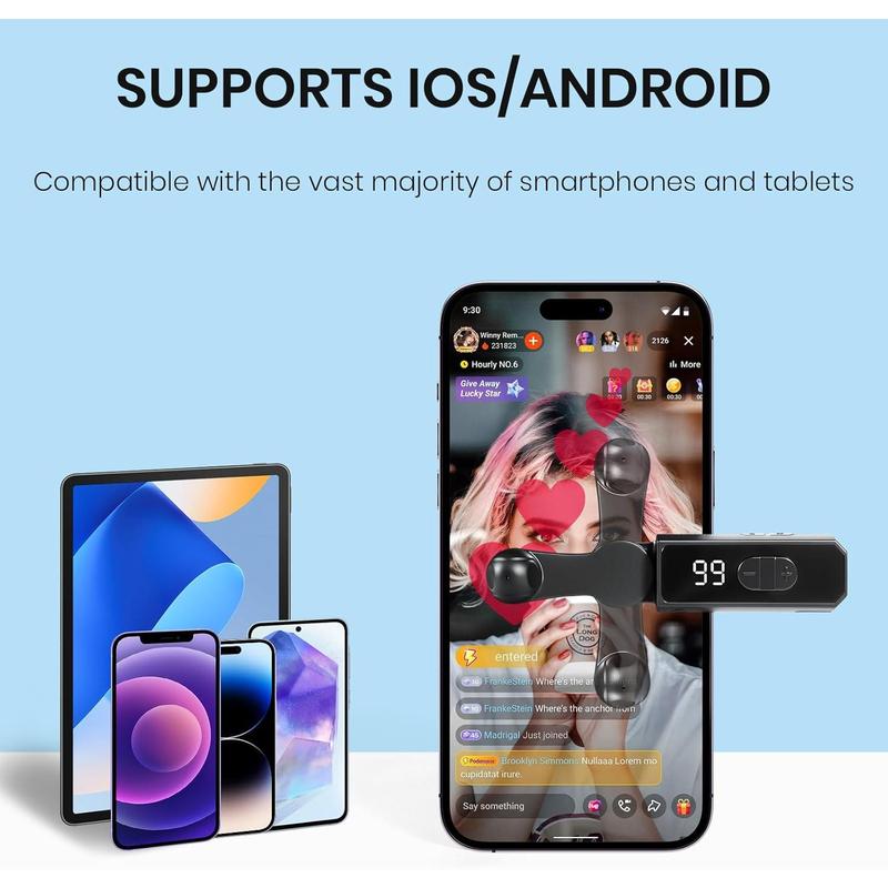 Wireless Auto Clicker,Phone Screen Device Speed Clicker for Tiktok, 2026 New Wireless Fast Click Simulation Finger Continuous Click for Live Broadcasts Likes,Game