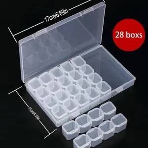 28 Grids Diamond Art (Gems) Storage Containers Painting Storage Kit