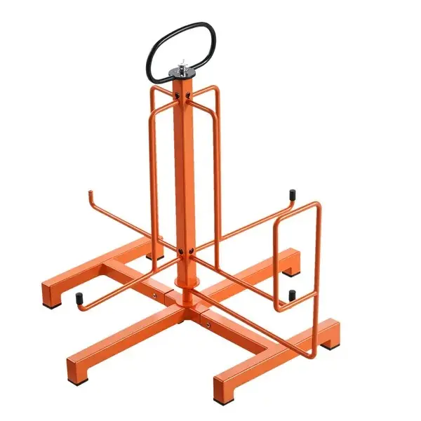 Floor/Stud-Mounted Cable Dispenser - Portable Tangle-Free Wire Spool Rack with Anti-Slip Metal Handle, Swivel Eyelet for Wiring Transport, 19.30 In. * 11.86 In. * 4.49 In.., 9.99 lbs, for Florists, Craft Stores, Electrical Use