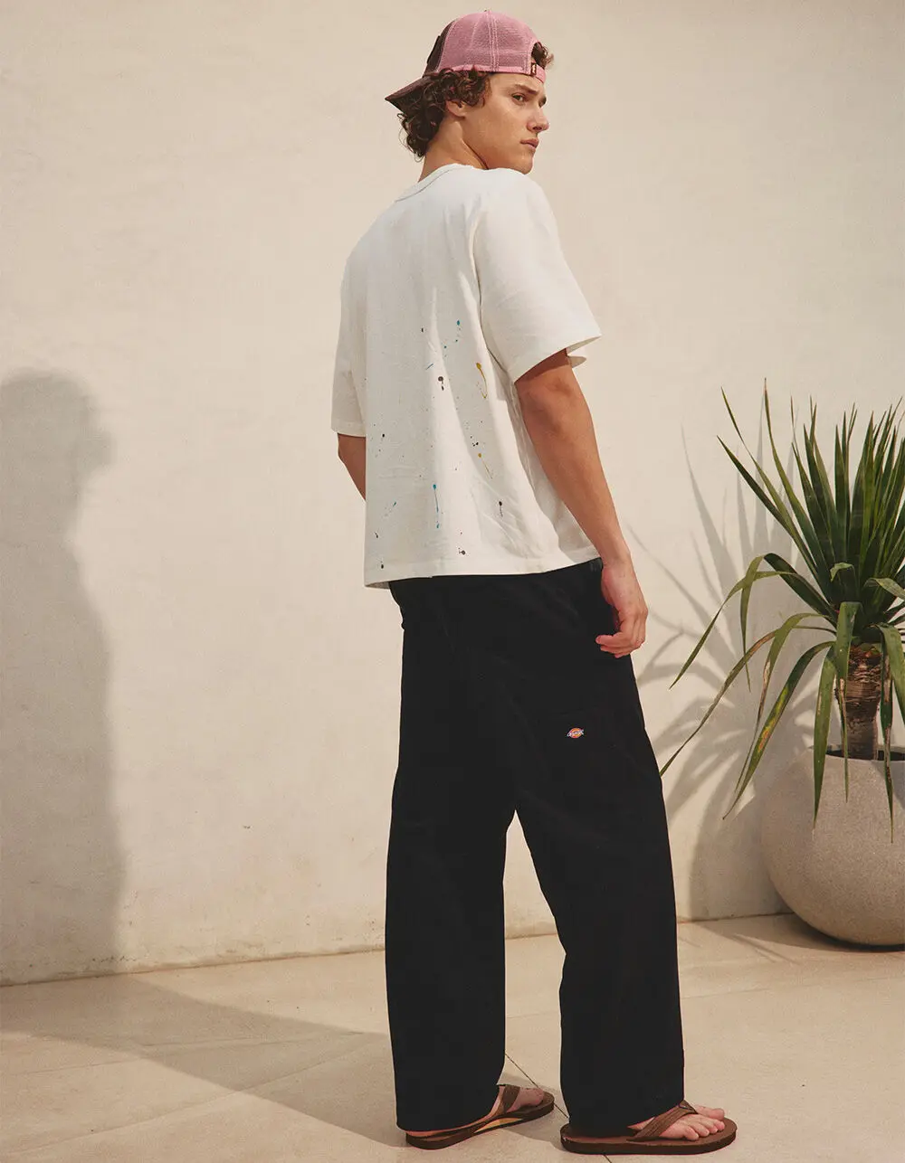 DICKIES Worn In Mens Double Knee Work Pants