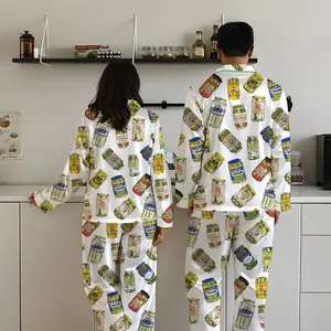 Pickle Pajamas Set, Canned Pickles Satin Pajamas, Dill Pickle Lover Gift, Homemade Pickle PJ Shorts Set, Pickle Jar Pajama, Foodie Nightwear