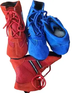 Sambo shoes Mens Boys wrestling mat Sued Leather shoes mma boxing Sambo shoes