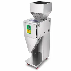 Particle Filling Machine, Weighing range: 10 - 999 grams,Filling Accuracy 2g 110V Automatic Bottle Bag Packing Machine Weigh Filler Particle Dispenser Subpackage Machine Adjustable Filling Range 6-15bags/min with Foot Pedal for Tea Seed Grain