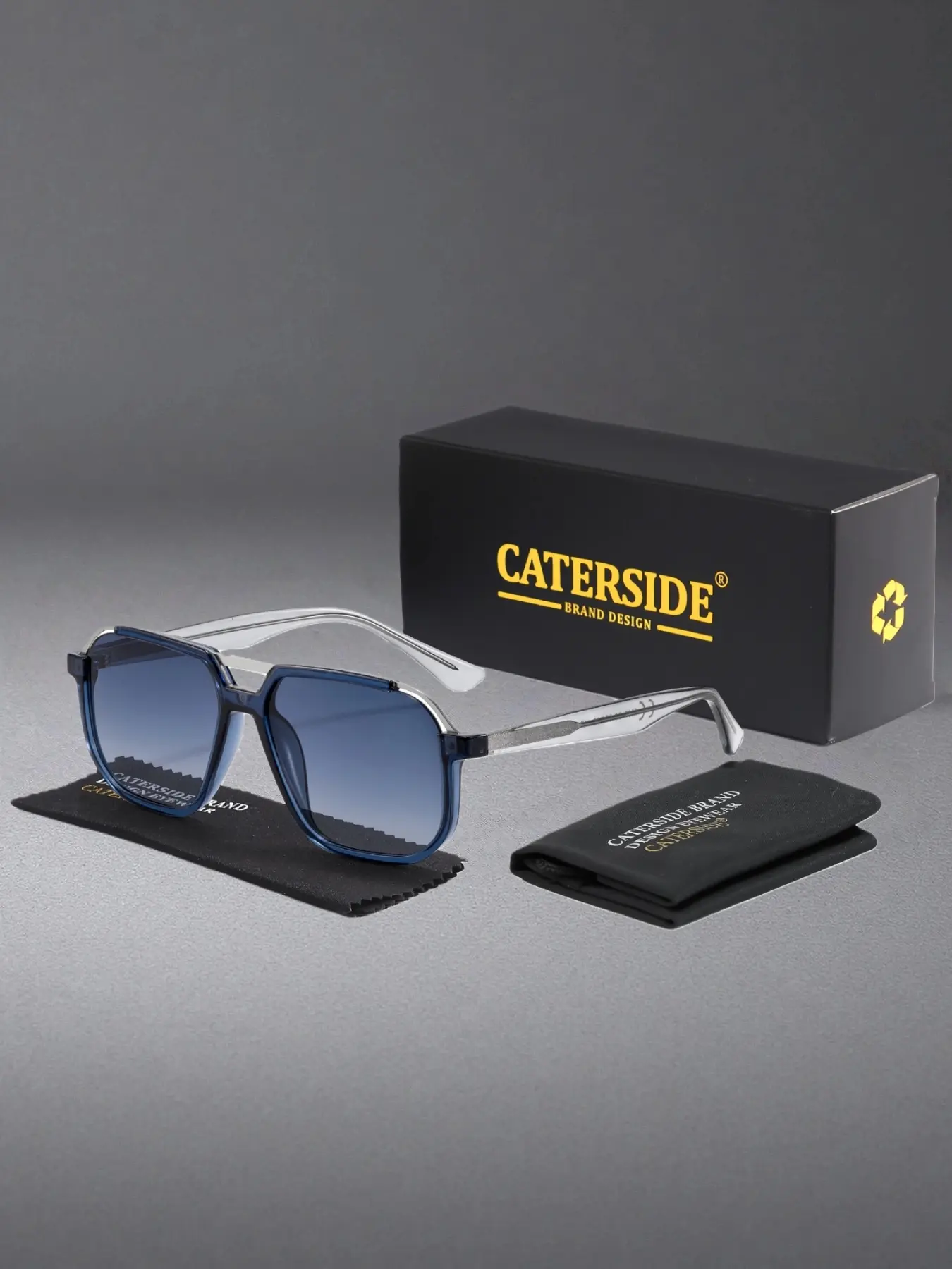 Caterside Classic & Personalized Sunglasses, Polygon Round Frame, Minimalist Design, Unisex, Beach Travel Music Festival Riding Party