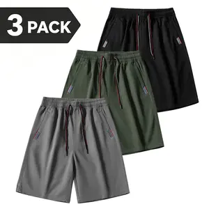 Men’s drawstring quick-dry casual shorts, 3-pack multipack