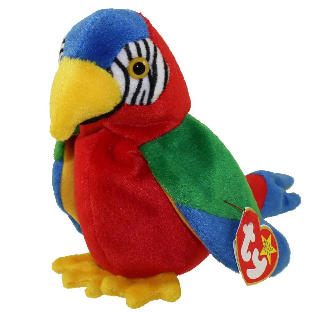 TY Beanie Baby - JABBER the Parrot (6.5 inch) (1997) MWMTs