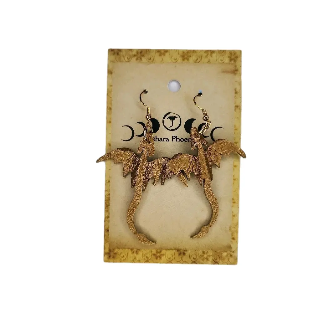 Phoenix Gleam Dragon Earrings Singles Guardian of Sacred Ground Handcrafted Spiritual Protection Talisman for Emotional Stability & Grounding Energy Limited Edition Super Light Nickel Free