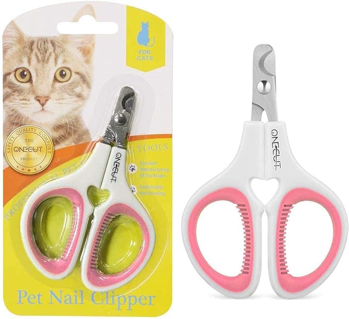Cat Nail Clippers for Kittens & Small Pets, Pet Nail Trimmer for Cats, Puppies & Rabbits, Easy Grip Grooming Tool