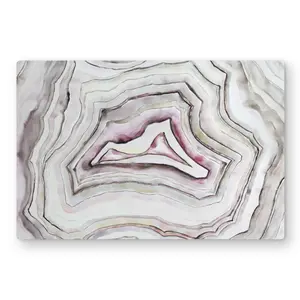 Begin Home Decor C1MP12187M01I0 12 x 18 in. Geode - Pink Kitchen Metal Print Wall Art for Home Decor - Modern Art