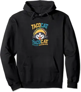 Tacocat Spelled Backward Is Tacocat Tee Cat And Taco Lover Pullover Hoodie - Emilyschwe Shop 61B0D21TTJ93