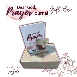 Dear God, Prayer Journal Gift Box with Prayer Journal, Bible Verse Pen, Gold Foil Prayer Card, Magnetic Bookmarks & Inspirational Sticker Pack