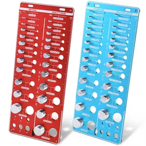 62 Nut and Bolt Size Finder & Thread Checker, Nut and Bolt Thread Checker Kit with 25 SAE & 25 Metric & 12 Drill Bit Gauge, Bolt and Nut Identifier Gauge for Nut Bolt Size Finder in Narrow