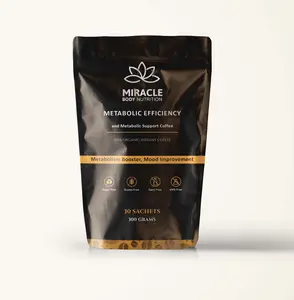 Miracle Body Nutrition Coffee - 100% Organic Metabolic Support Blend for Gut Health & Energy Boost - 30 Sachets 300 Grams