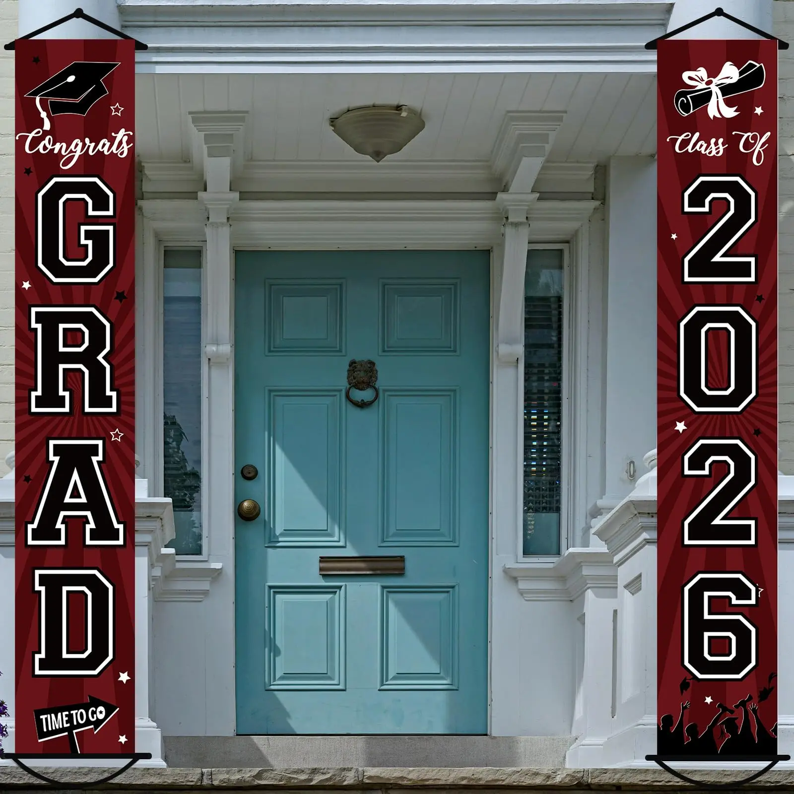 2026 Graduation Banner – Class of 2026 Congratulations Grad Porch Sign, Party Decoration Supplies, Welcome Hanging Door Decor for Indoor/Outdoor Use,back to school,back to school shopping