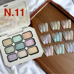 FlexOne - Pat Pat Gel Ombre Gel Pastel N11 - Gel Dặm Ombre vẽ tông Pastel Ngọc Trai Ánh Nhũ