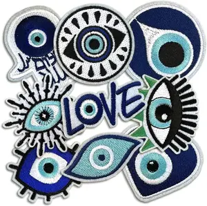 Dark Embroidered Applique Iron On Patches for Clothing, Rock Band Patches for Jackets, Cool Sew Patch for Backpacks, Jeans, Hats, DIY Accessories (Dark6 9 PCS)