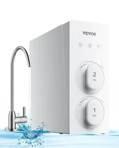 VEVOR Reverse Osmosis System,  400 GPD 8-stage Tankless Reverse Osmosis Water Filter, Under Sink Water Filtration System, 2:1 Pure to Drain, Reduces TDS, Lead, Chlorine, Bad Taste, Odor