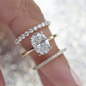 Light Luxury Sparkling Zircon Ring Set - 3-Piece Versatile Diamond-Like Ring For Women, Trendy Daily & Occasion Jewelry
