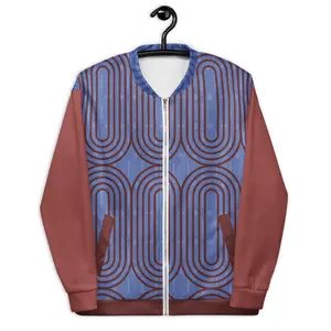 Vault Exclusive: Blue & Maroon Luxe Bomber Jacket